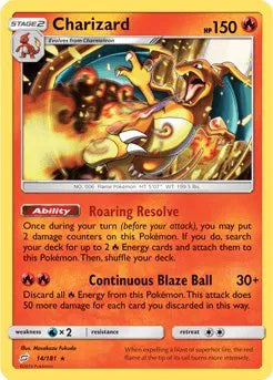 Charizard (SM Team Up) Pokemon Holo Rare 014/181 Deck Exclusives