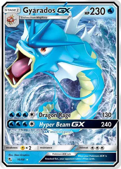 Gyarados GX Pokemon Ultra Rare 16/68 Hidden Fates