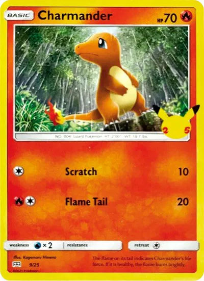 Charmander McDonald's 25th Anniversary Promos Promo 9/25