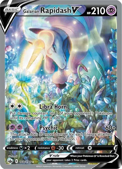 Galarian Rapidash V (Alternate Full Art) Pokemon Ultra Rare 168/198 Chilling Reign