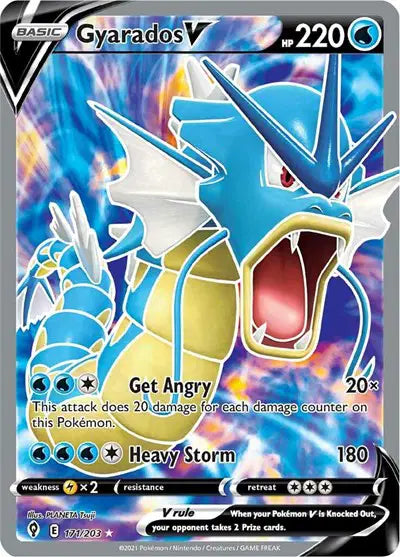 Gyarados V (Full Art) Pokemon Ultra Rare 171/203 Evolving Skies