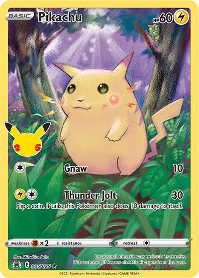 Pikachu Pokemon Holo Rare 005/025 Celebrations
