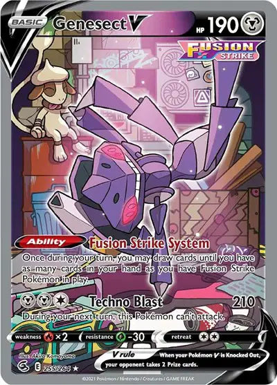 Genesect V (Alternate Full Art) Ultra Rare 255/264 Fusion Strike