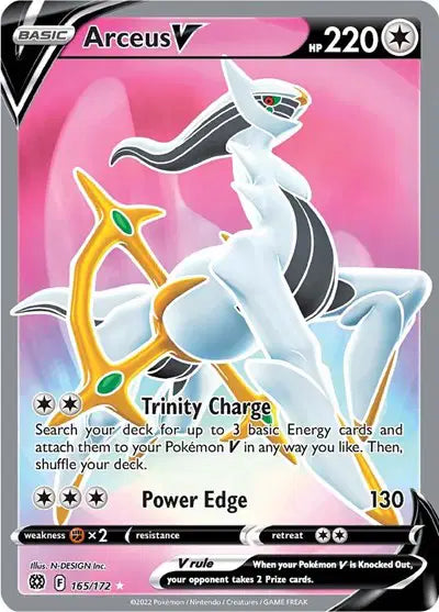 Arceus V (Full Art) Pokemon Ultra Rare 165/172 Brilliant Stars