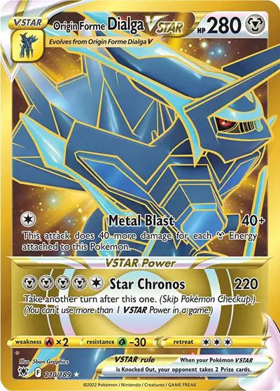 Origin Forme Dialga VSTAR (Secret) (210) Ultra Rare 210/189 Astral Radiance