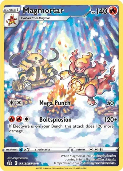 Magmortar Pokemon Holo Rare GG03/GG70 Crown Zenith: Galarian Gallery