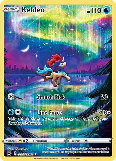 Keldeo Pokemon Holo Rare GG07/GG70 Crown Zenith: Galarian Gallery