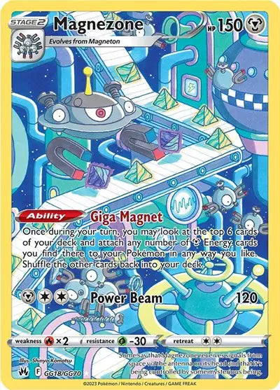 Magnezone Pokemon Holo Rare GG18/GG70 Crown Zenith: Galarian Gallery