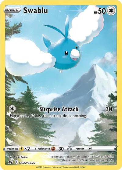 Swablu Crown Zenith: Galarian Gallery Holo Rare GG27/GG70