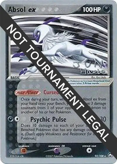 Absol ex (Jun Hasebe) Pokemon Rare 92/108 World Championship Decks