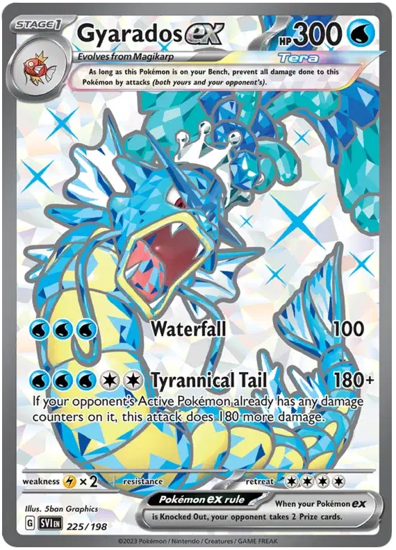 Gyarados ex Pokemon Ultra Rare 225/198 Scarlet & Violet Base Set