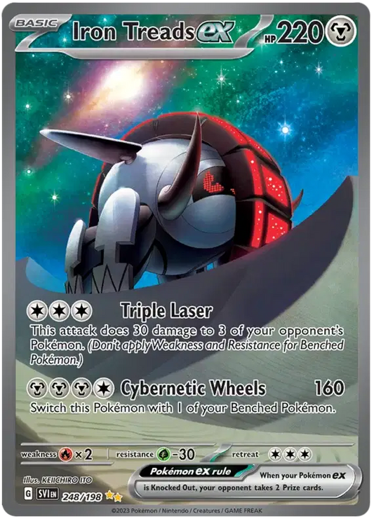 Iron Treads ex Pokemon Special Illustration Rare 248/198 Scarlet & Violet Base Set