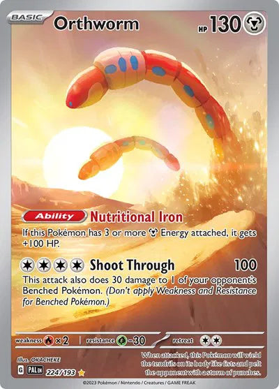 Orthworm Paldea Evolved Illustration Rare 224/193