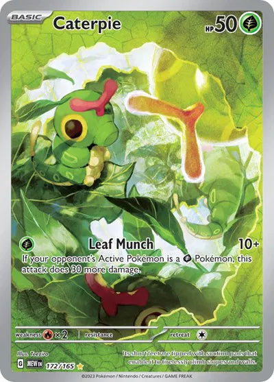 Caterpie Pokemon Illustration Rare 172/165 SV: 151