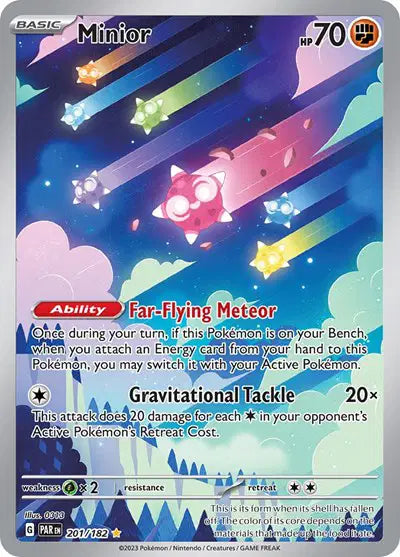 Minior Pokemon Illustration Rare 201/182 Paradox Rift