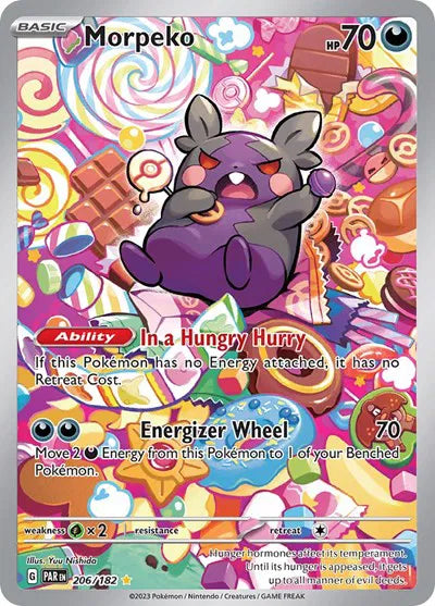 Morpeko - 206/182 Illustration Rare • 206/182 Paradox Rift