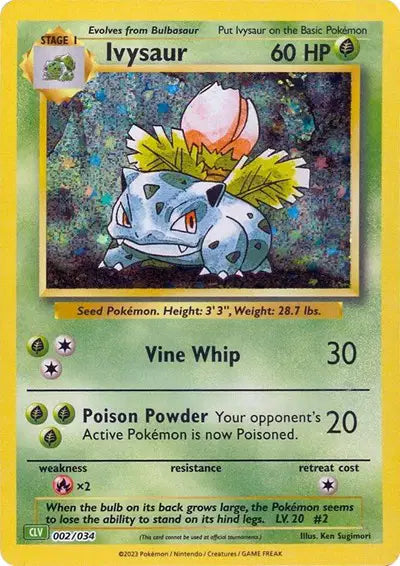 Ivysaur Pokemon Classic Collection 002/034 Trading Card Game Classic