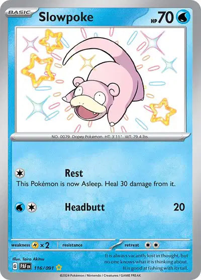 Slowpoke Paldean Fates Shiny Rare 116/091