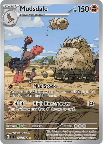 Mudsdale Pokemon Illustration Rare 175/162 Temporal Forces - Near mint-mint (NM-MT)