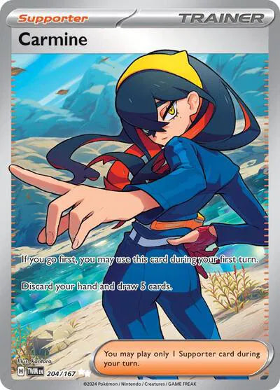 Carmine Pokemon Ultra Rare 204/167 Twilight Masquerade