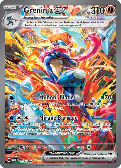 Greninja ex Pokemon Special Illustration Rare 214/167 Twilight Masquerade