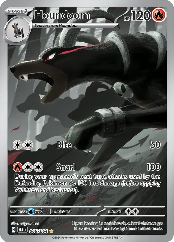 Houndoom Pokemon Illustration Rare 066/064 Shrouded Fable