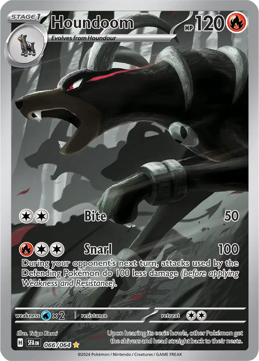 Houndoom Pokemon Illustration Rare 066/064 Shrouded Fable