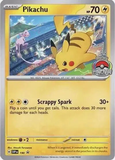 Pikachu Pokemon Promo 190 Scarlet & Violet Promo