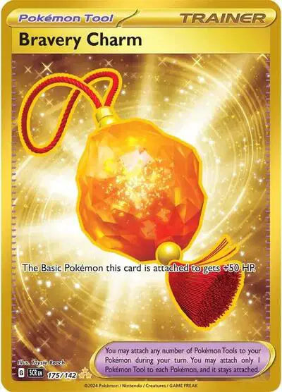 Bravery Charm Pokemon Hyper Rare 175/142 Stellar Crown