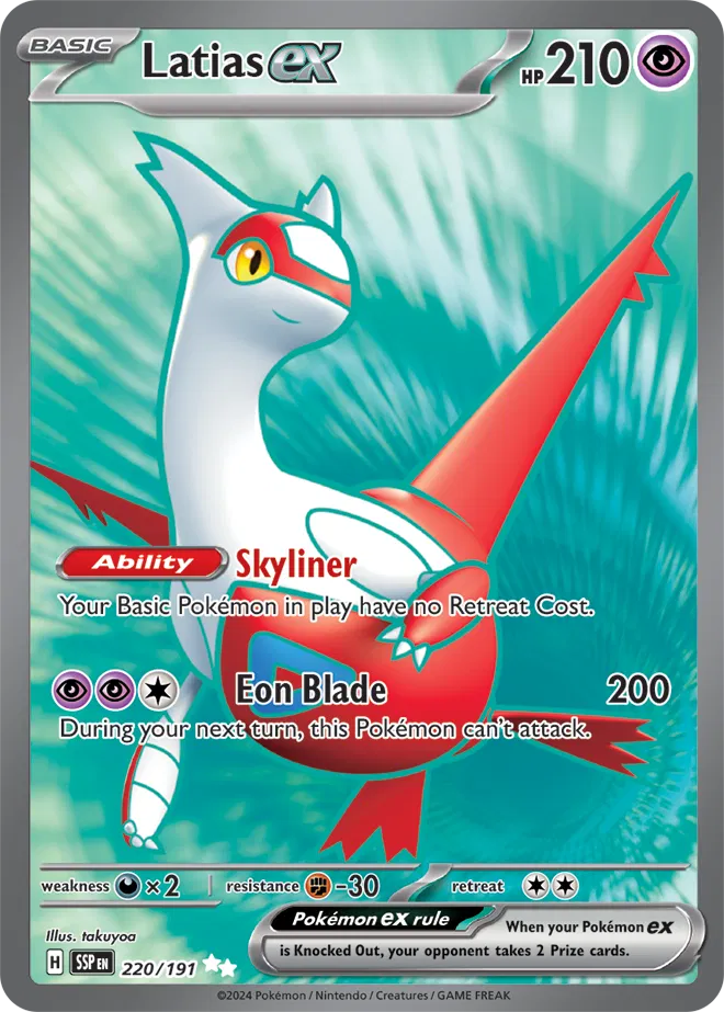 Latias ex Pokemon Ultra Rare 220/191 Surging Sparks