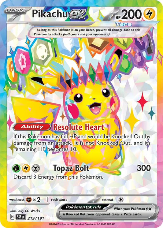 Pikachu ex Ultra Rare 219/191 Surging Sparks