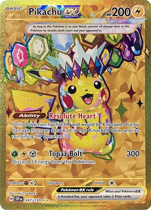 Pikachu ex Hyper Rare 247/191 Surging Sparks