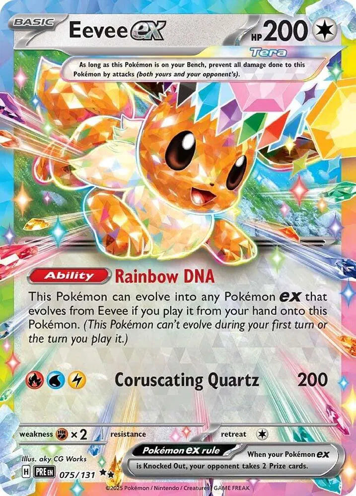 Eevee ex Prismatic Evolutions Double Rare 075/131
