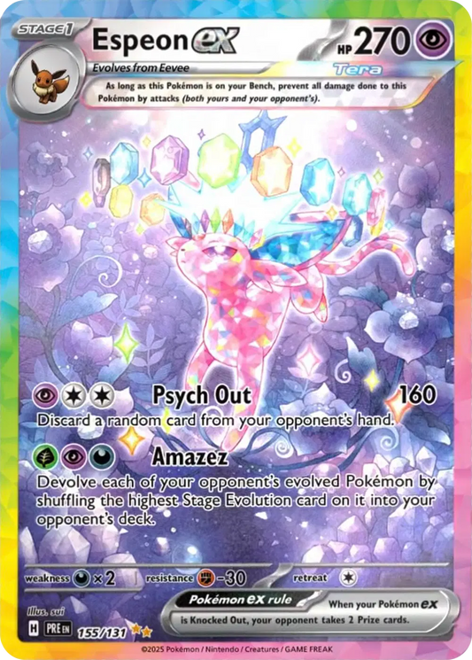 Espeon ex Pokemon Special Illustration Rare 155/131 Prismatic Evolutions