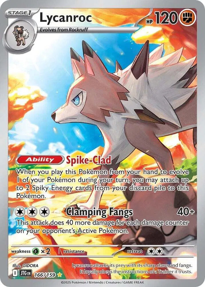 Lycanroc Illustration Rare 166/159 Journey Together - Near mint-mint (NM-MT)