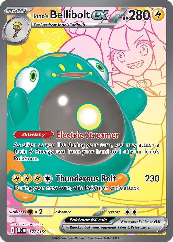 Iono's Bellibolt ex Pokemon Ultra Rare 172/159 Journey Together - Near mint (NM)