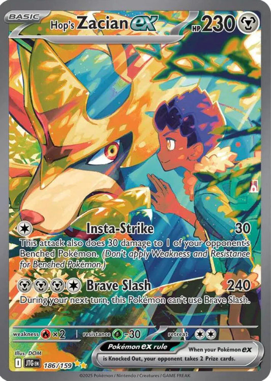 Hop's Zacian ex Pokemon Special Illustration Rare 186/159 Journey Together