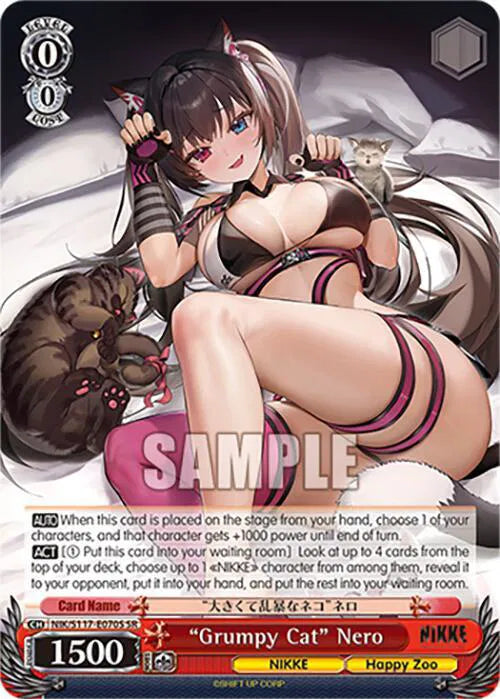 "Grumpy Cat" Nero (SR) GODDESS OF VICTORY: NIKKE Super Rare NIK/S117-E070S SR