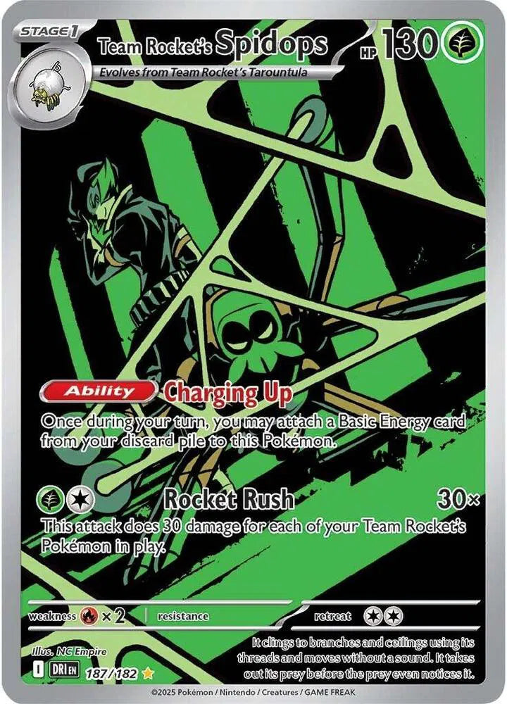 Team Rocket's Spidops Destined Rivals Illustration Rare 187/182