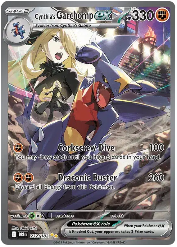 Cynthia's Garchomp ex Special Illustration Rare 232/182 Destined Rivals