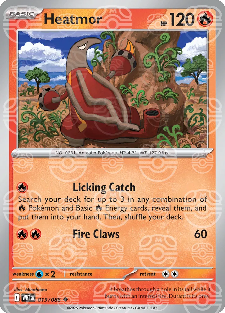 Heatmor (Master Ball Pattern) White Flare Uncommon 019/086