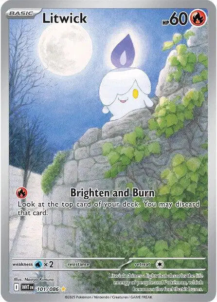 Litwick Illustration Rare 101/086 White Flare