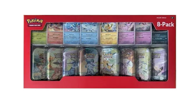 Costco Prismatic Evolutions 8-Pack Mini Tins Miscellaneous Cards & Products