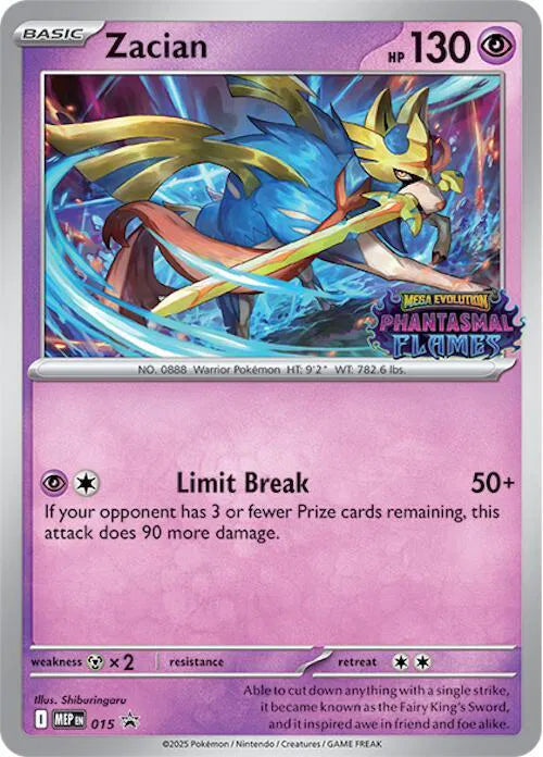 Zacian (Prerelease) Mega Evolution Promos Promo 015