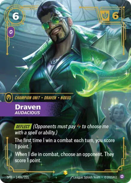 Draven - Audacious (Alternate Art) Spiritforged Showcase • 148a/221 Foil
