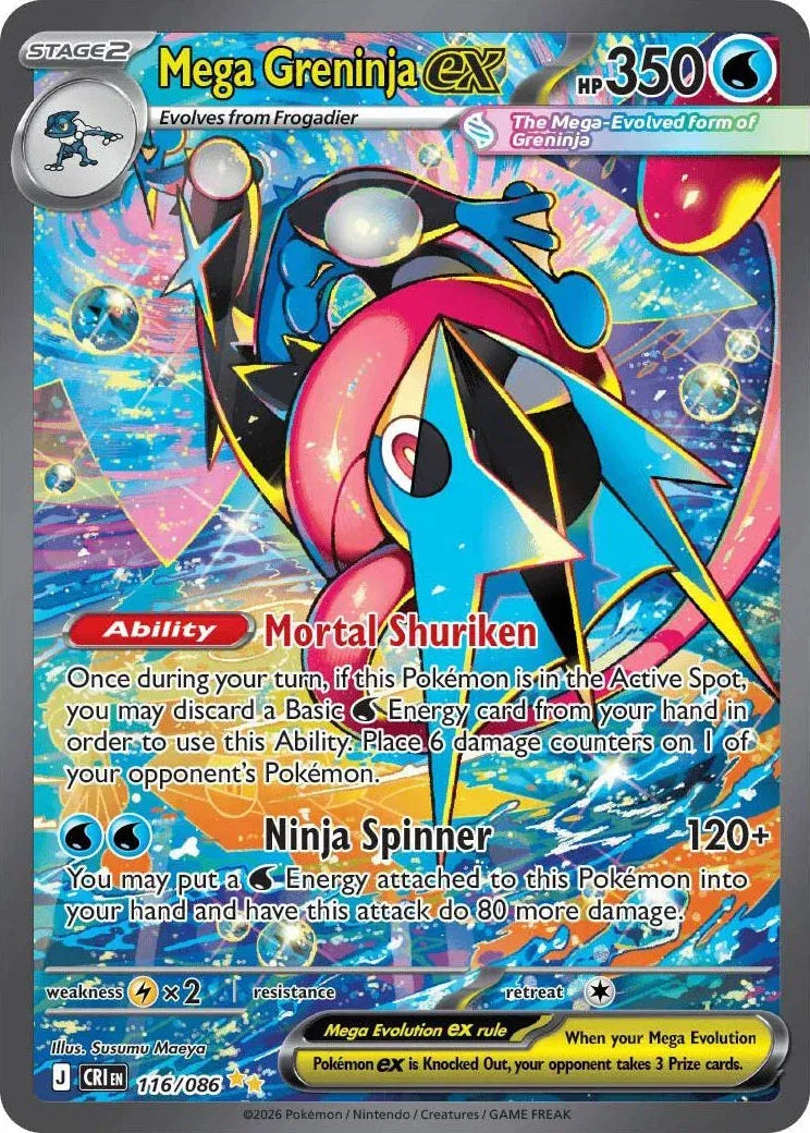 Mega Greninja ex Chaos Rising Special Illustration Rare 116/086