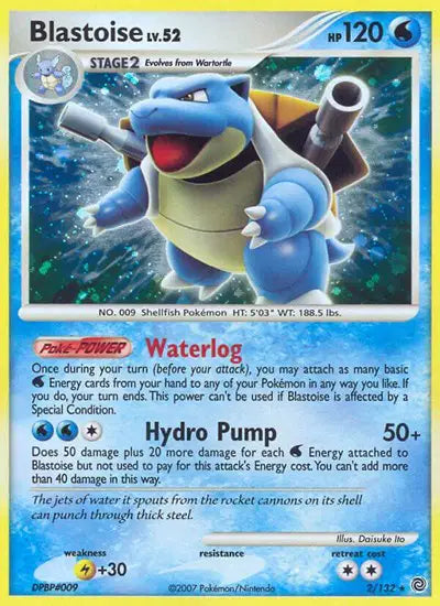 Blastoise Pokemon Holo Rare 2 Secret Wonders