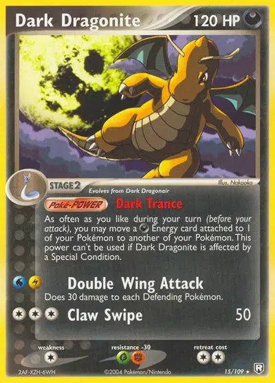 Dark Dragonite Pokemon Rare 15 EX Team Rocket Returns