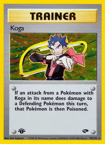 Koga (19) Gym Challenge Holo Rare 19