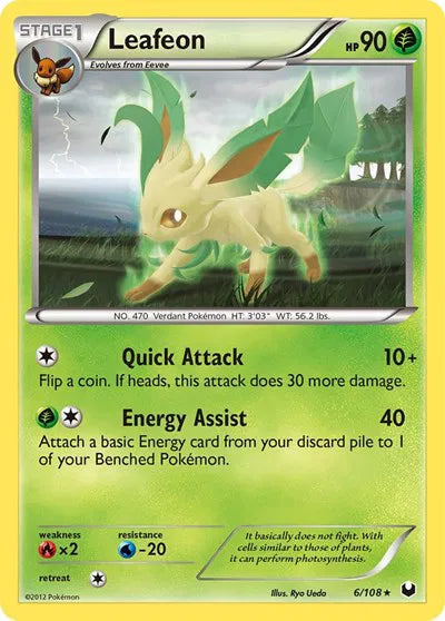 Leafeon Dark Explorers Rare 6
